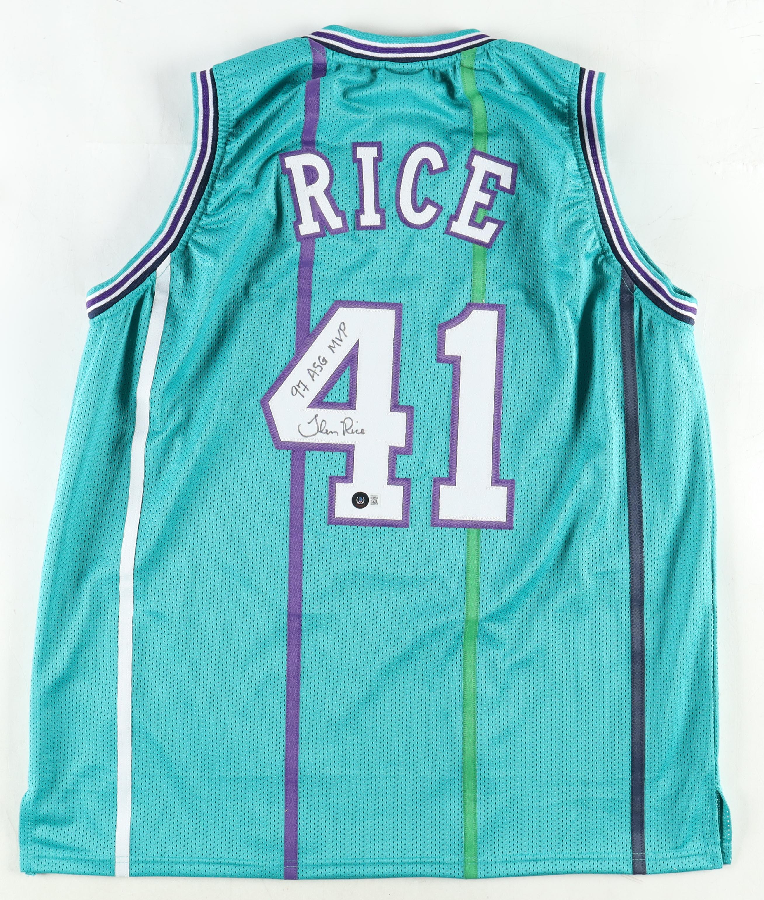 Glen Rice Signed Jersey Inscribed "97 ASG MVP" (Beckett) at PristineAuction.com Glen Rice Signed Jersey Inscribed "97 ASG MVP" (Beckett) at PristineAuction.com
