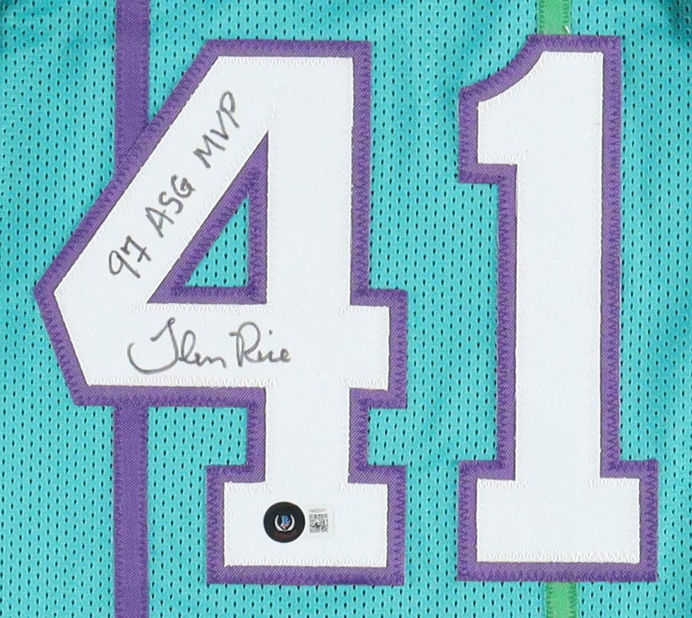 Glen Rice Signed Jersey Inscribed "97 ASG MVP" (Beckett) at PristineAuction.com Glen Rice Signed Jersey Inscribed "97 ASG MVP" (Beckett) at PristineAuction.com