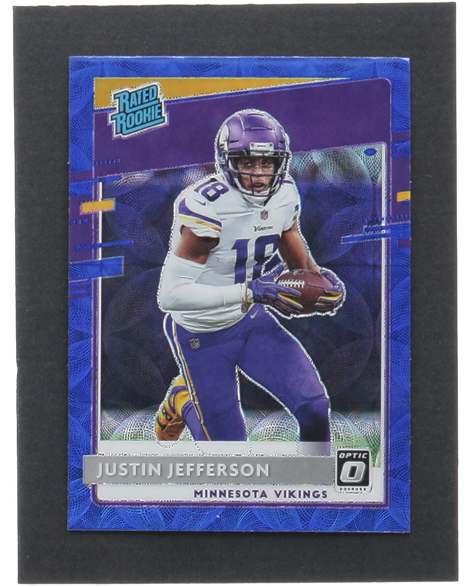 Justin Jefferson 2020 Donruss Optic Blue Scope #163 RR RC at PristineAuction.com Justin Jefferson 2020 Donruss Optic Blue Scope #163 RR RC at PristineAuction.com