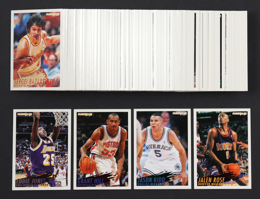 1994-95 Fleer Basketball Complete Set Of (390) Cards With Eddie Jones #308, Grant Hill #280, Jason Kidd #268, Jalen Rose #276 at PristineAuction.com 1994-95 Fleer Basketball Complete Set Of (390) Cards With Eddie Jones #308, Grant Hill #280, Jason Kidd #268, Jalen Rose #276 at PristineAuction.com