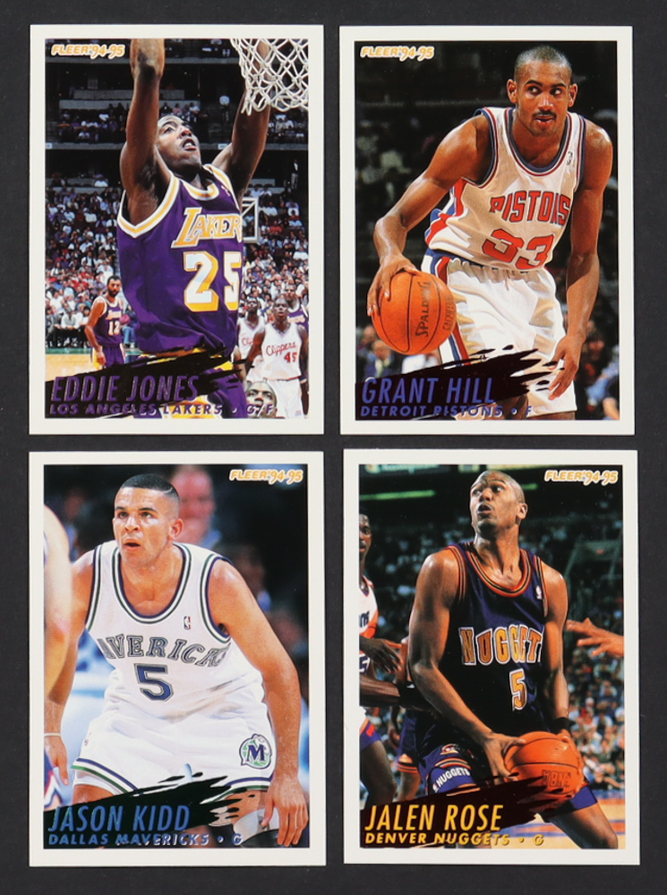 1994-95 Fleer Basketball Complete Set Of (390) Cards With Eddie Jones #308, Grant Hill #280, Jason Kidd #268, Jalen Rose #276 at PristineAuction.com 1994-95 Fleer Basketball Complete Set Of (390) Cards With Eddie Jones #308, Grant Hill #280, Jason Kidd #268, Jalen Rose #276 at PristineAuction.com