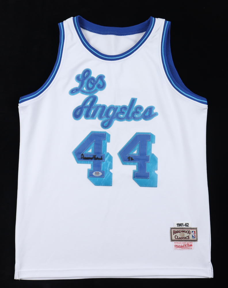Jerry West Twice-Signed Jersey Inscribed "72 NBA Champs" & "72" (PSA) at PristineAuction.com Jerry West Twice-Signed Jersey Inscribed "72 NBA Champs" & "72" (PSA) at PristineAuction.com