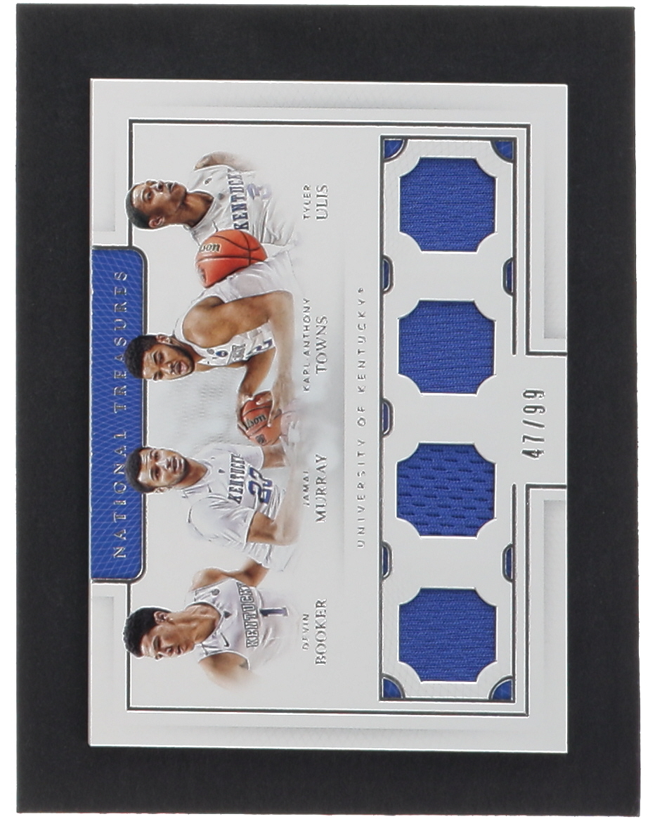 2016 Panini National Treasures Collegiate Team Quads #24 Jamal Murray RC / Karl-Anthony Towns / Tyler Ulis RC / Devin Booker #47/99 at PristineAuction.com 2016 Panini National Treasures Collegiate Team Quads #24 Jamal Murray RC / Karl-Anthony Towns / Tyler Ulis RC / Devin Booker #47/99 at PristineAuction.com
