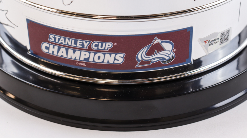 2021-2022 Avalanche Stanley Cup Replica Trophy Signed By (18) With Cole Makar, Samuel Girard, Andrew Cogliano, Devon Toews (Beckett) at PristineAuction.com 2021-2022 Avalanche Stanley Cup Replica Trophy Signed By (18) With Cole Makar, Samuel Girard, Andrew Cogliano, Devon Toews (Beckett) at PristineAuction.com