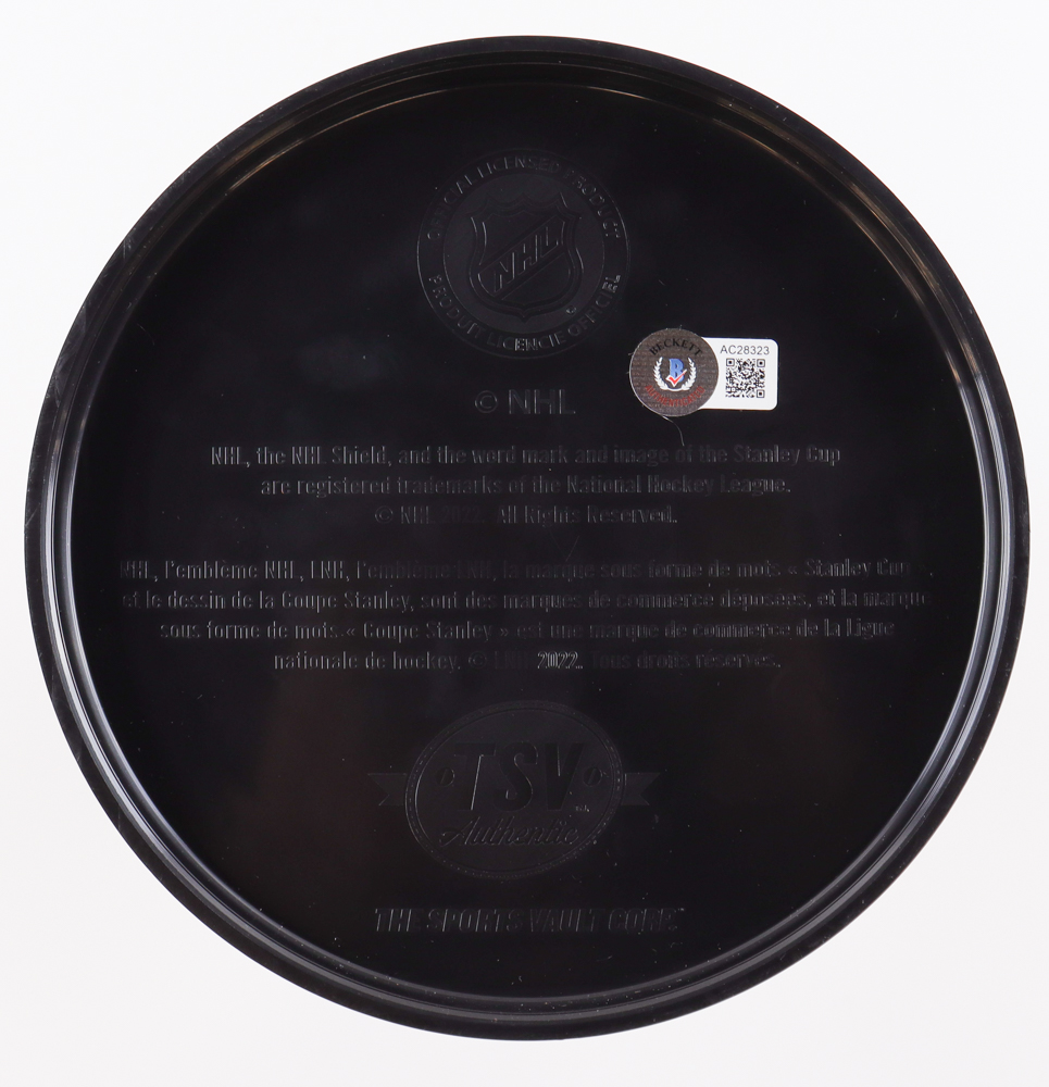 2021-2022 Avalanche Stanley Cup Replica Trophy Signed By (18) With Cole Makar, Samuel Girard, Andrew Cogliano, Devon Toews (Beckett) at PristineAuction.com 2021-2022 Avalanche Stanley Cup Replica Trophy Signed By (18) With Cole Makar, Samuel Girard, Andrew Cogliano, Devon Toews (Beckett) at PristineAuction.com