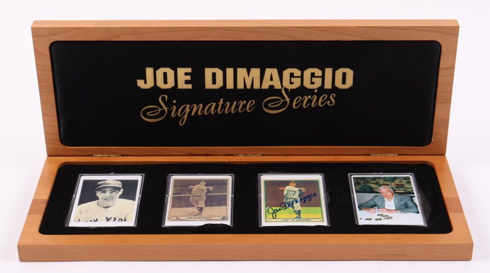 Joe DiMaggio Signed LE Signature Series Porcelain Baseball Card With Display Case (Beckett) at PristineAuction.com Joe DiMaggio Signed LE Signature Series Porcelain Baseball Card With Display Case (Beckett) at PristineAuction.com