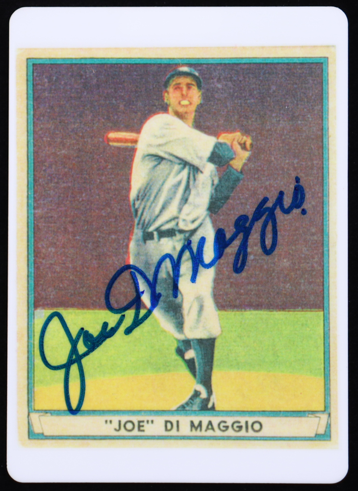 Joe DiMaggio Signed LE Signature Series Porcelain Baseball Card With Display Case (Beckett) at PristineAuction.com Joe DiMaggio Signed LE Signature Series Porcelain Baseball Card With Display Case (Beckett) at PristineAuction.com