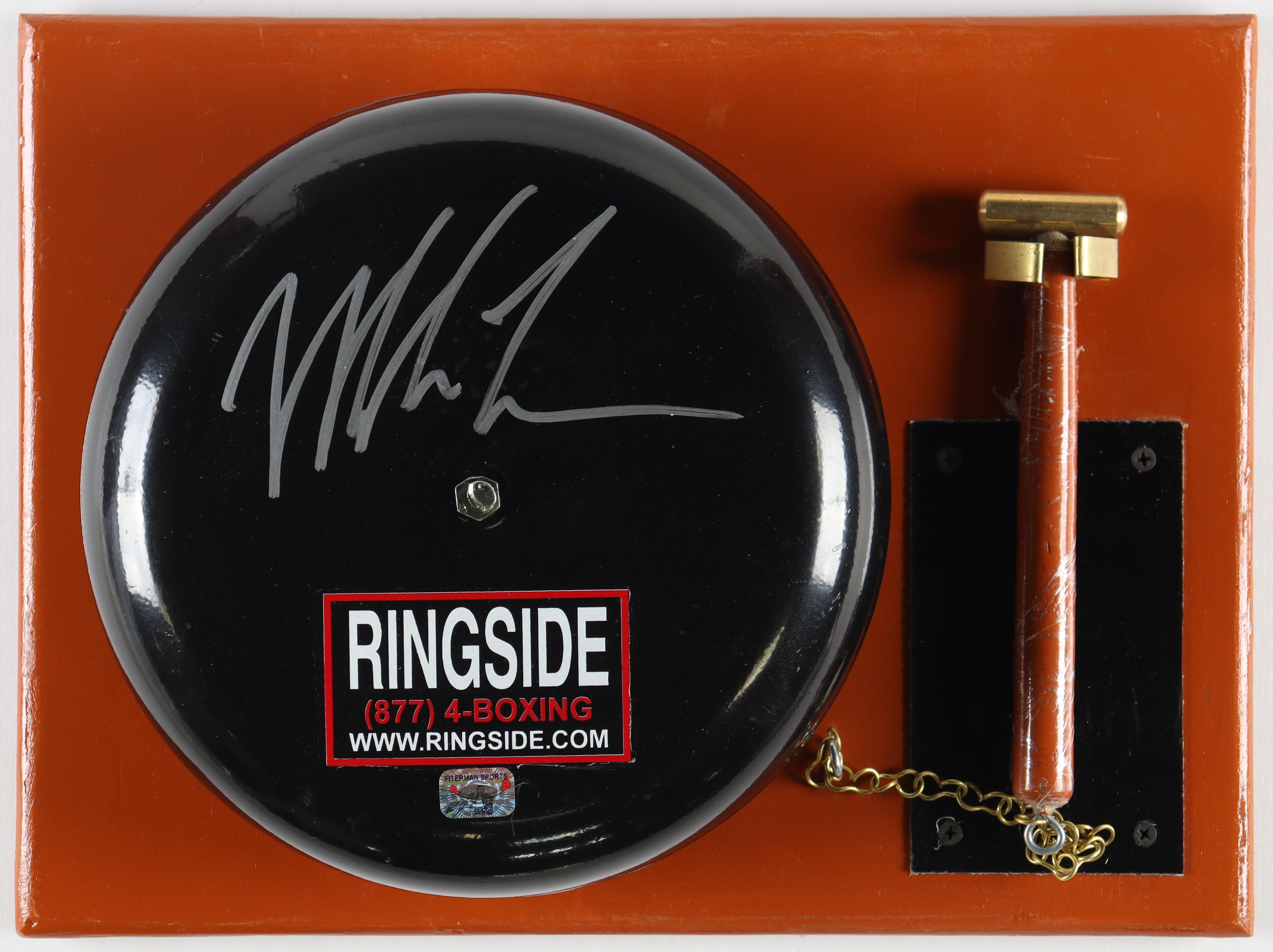 Mike Tyson Signed Ringside Boxing Bell Tyson) at PristineAuction.com Mike Tyson Signed Ringside Boxing Bell Tyson) at PristineAuction.com