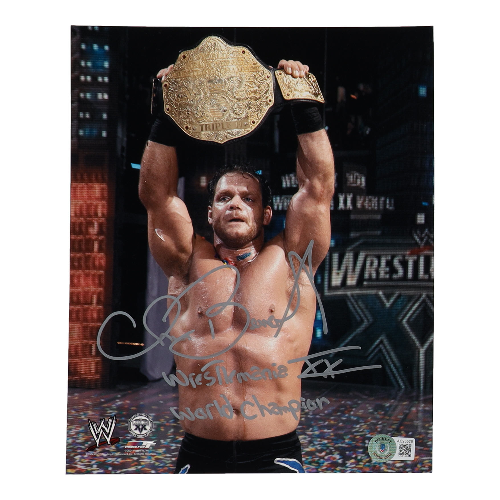 Chris Benoit Signed WWE 8x10 Photo Inscribed "Wrestlemania XX World Champion" (Beckett) at PristineAuction.com Chris Benoit Signed WWE 8x10 Photo Inscribed "Wrestlemania XX World Champion" (Beckett) at PristineAuction.com