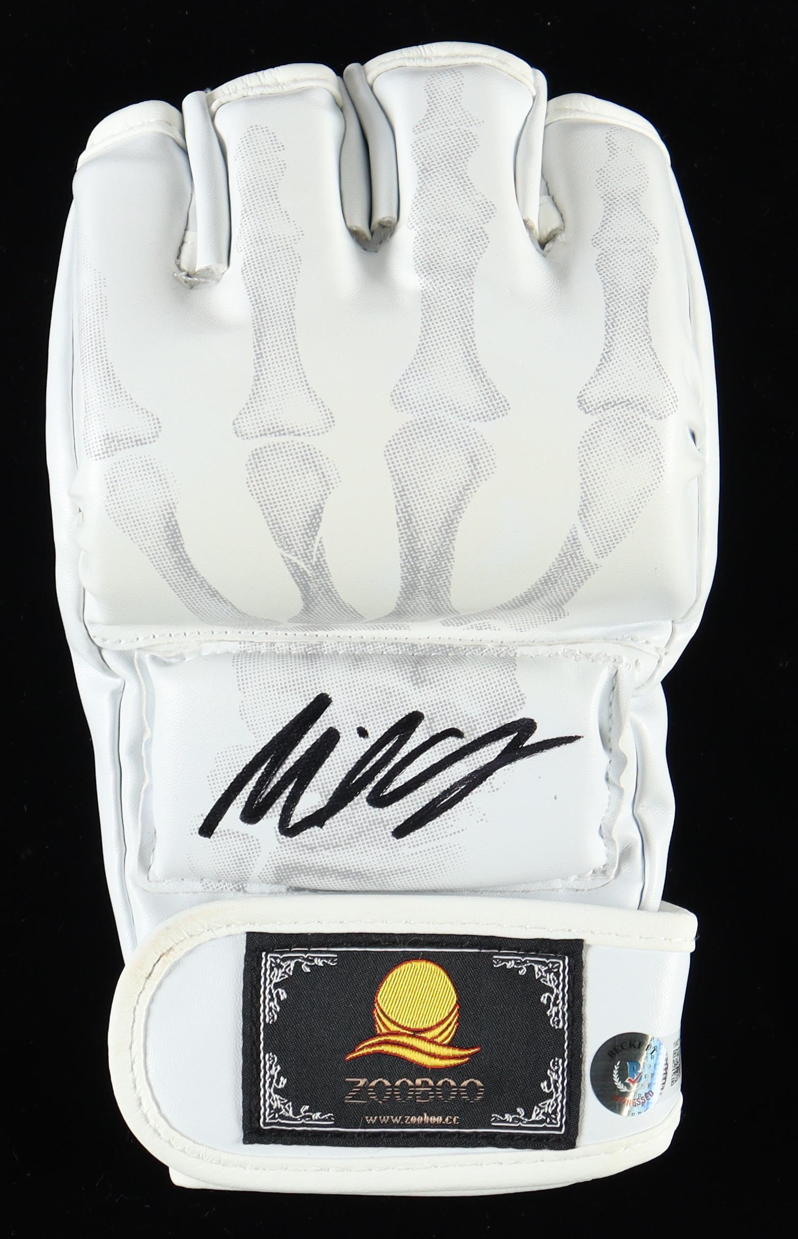 Michael Chandler Signed MMA Custom Skeleton Glove (Beckett) at PristineAuction.com Michael Chandler Signed MMA Custom Skeleton Glove (Beckett) at PristineAuction.com