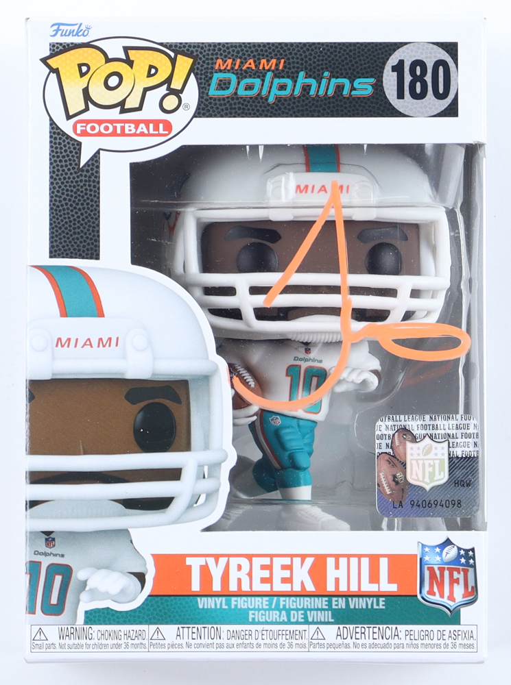Tyreek Hill Signed Dolphins #180 Funko Pop! Vinyl Figure (Beckett) at PristineAuction.com Tyreek Hill Signed Dolphins #180 Funko Pop! Vinyl Figure (Beckett) at PristineAuction.com