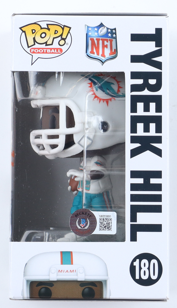 Tyreek Hill Signed Dolphins #180 Funko Pop! Vinyl Figure (Beckett) at PristineAuction.com Tyreek Hill Signed Dolphins #180 Funko Pop! Vinyl Figure (Beckett) at PristineAuction.com