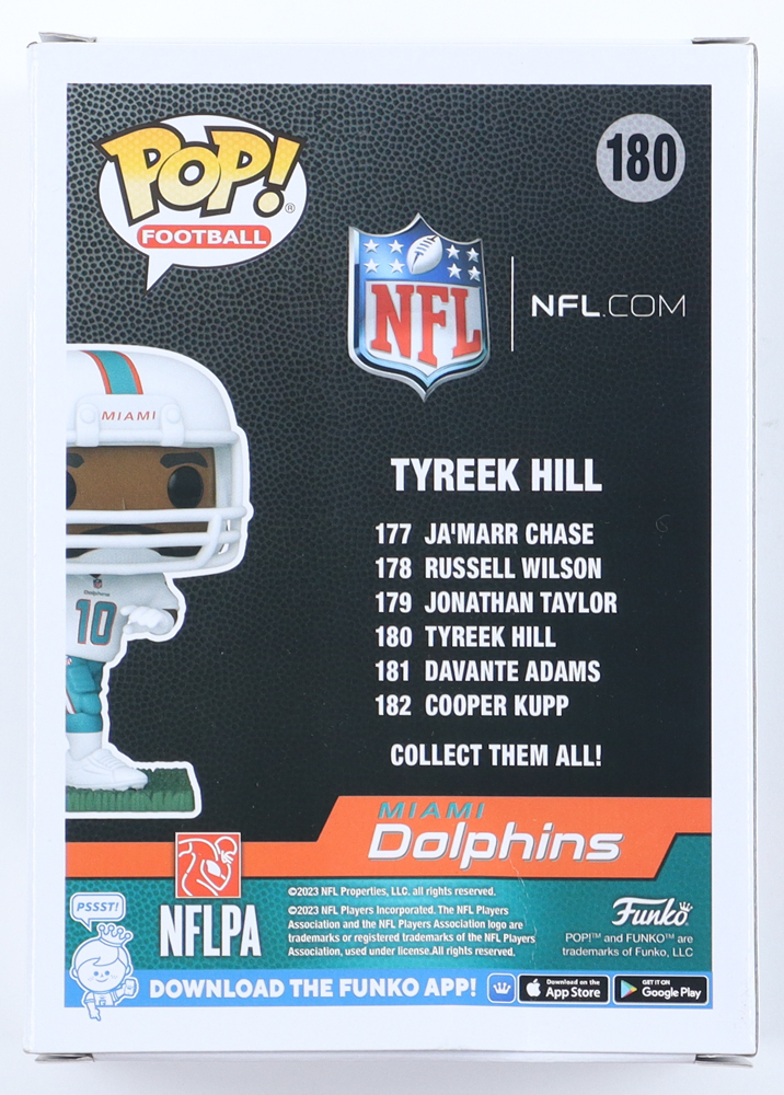 Tyreek Hill Signed Dolphins #180 Funko Pop! Vinyl Figure (Beckett) at PristineAuction.com Tyreek Hill Signed Dolphins #180 Funko Pop! Vinyl Figure (Beckett) at PristineAuction.com