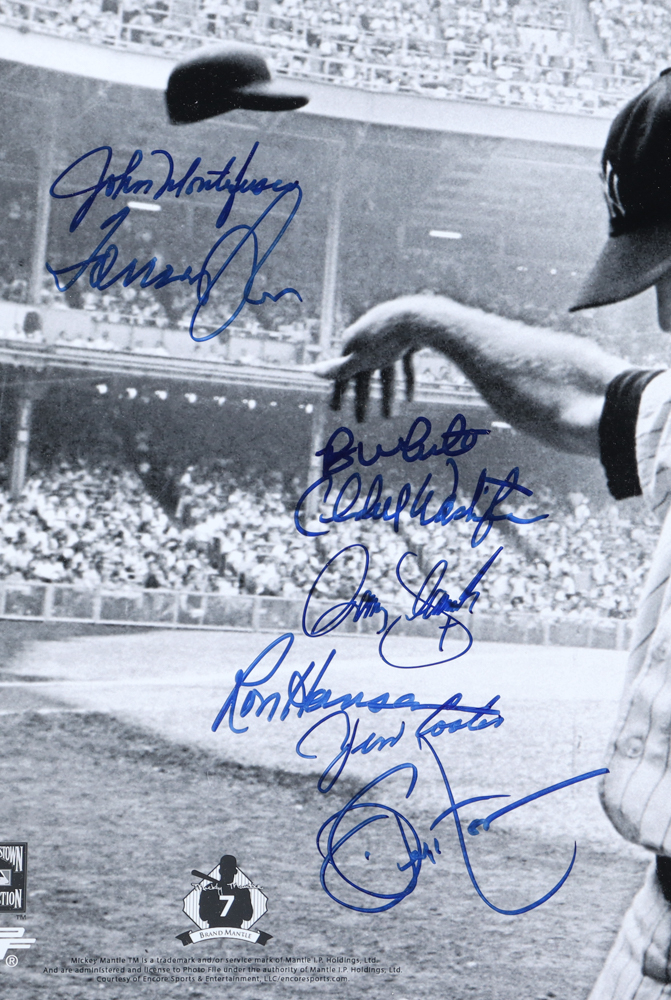 Yankee Greats Custom Framed Photo Display Signed By (22) With Tommy ...