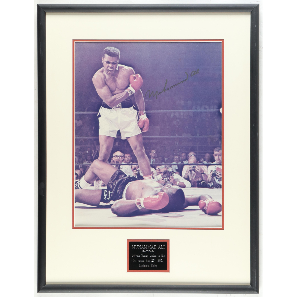 Muhammad Ali Signed Custom Framed Matted Photo Display (Beckett ...