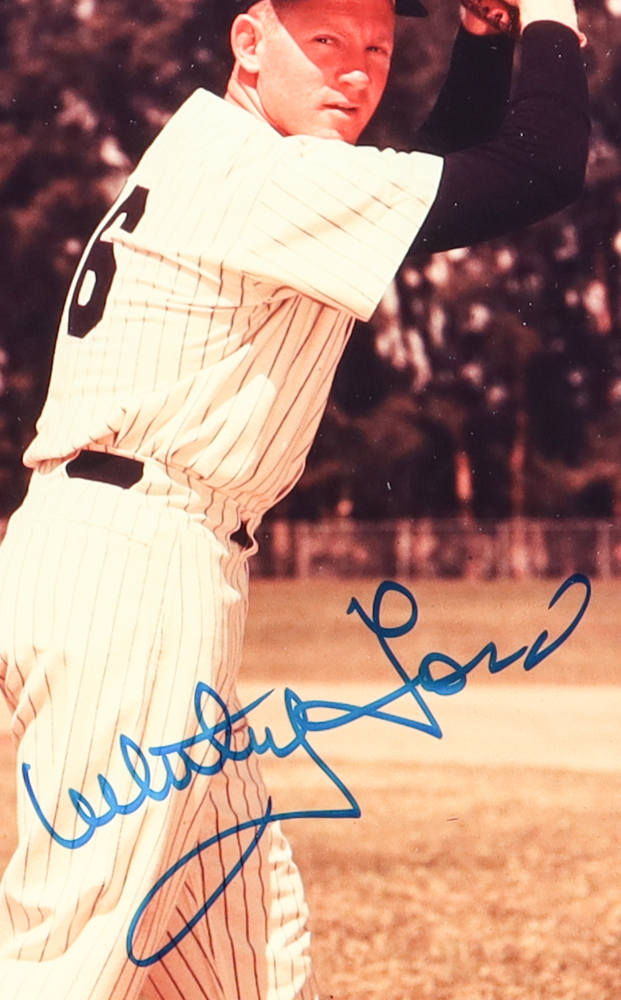 Whitey Ford Signed Yankees Custom Photo Plaque Display (Beckett) at PristineAuction.com Whitey Ford Signed Yankees Custom Photo Plaque Display (Beckett) at PristineAuction.com