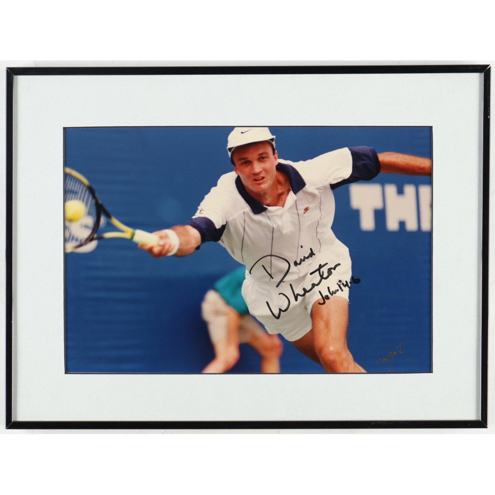 David Wheaton Signed Custom Framed Photo Display (Beckett) Pristine