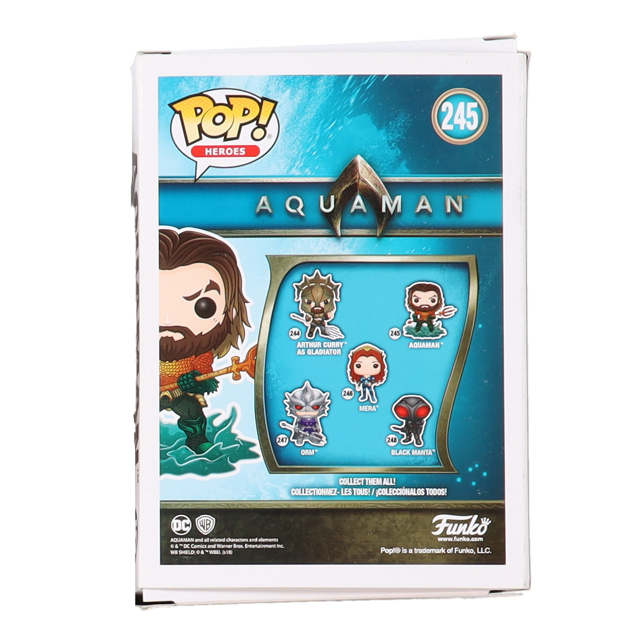 Jason Momoa Twice-Signed "Aquaman" #245 Aquaman Funko Pop! Vinyl Figure (ACOA) at PristineAuction.com Jason Momoa Twice-Signed "Aquaman" #245 Aquaman Funko Pop! Vinyl Figure (ACOA) at PristineAuction.com