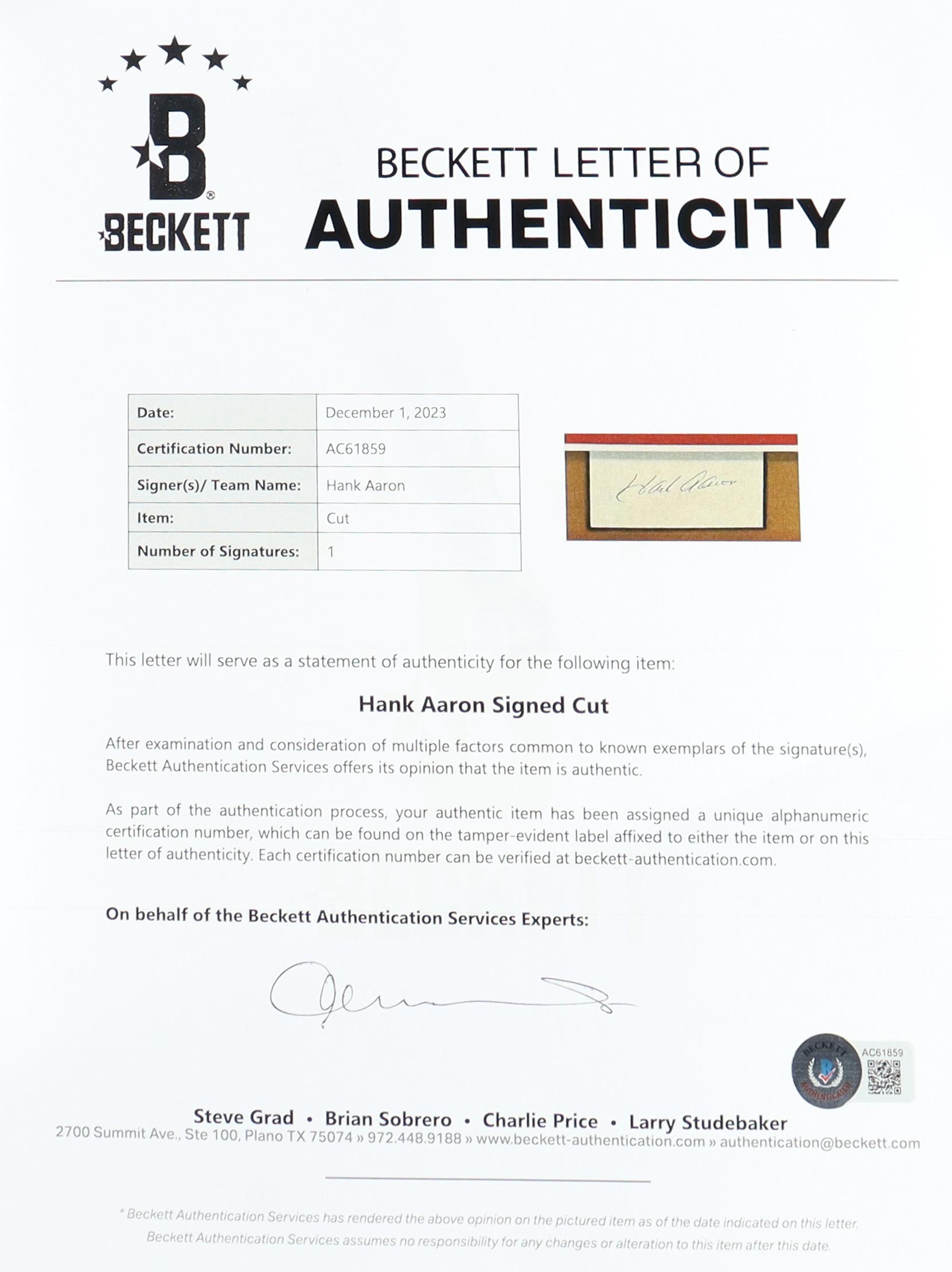 Hank Aaron Signed Custom Framed Cut Display with White Jersey & Vintage 1960 Retired Braves Logo Pin (Beckett) at PristineAuction.com Hank Aaron Signed Custom Framed Cut Display with White Jersey & Vintage 1960 Retired Braves Logo Pin (Beckett) at PristineAuction.com