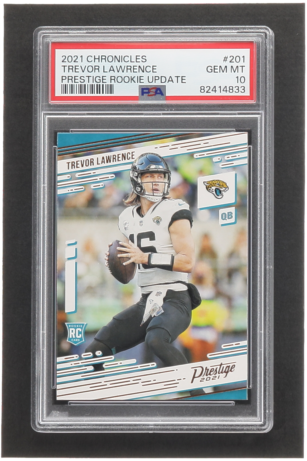 Trevor Lawrence 2021 Panini Chronicles Prestige Rookies Update #201 RC (PSA 10) at PristineAuction.com Trevor Lawrence 2021 Panini Chronicles Prestige Rookies Update #201 RC (PSA 10) at PristineAuction.com