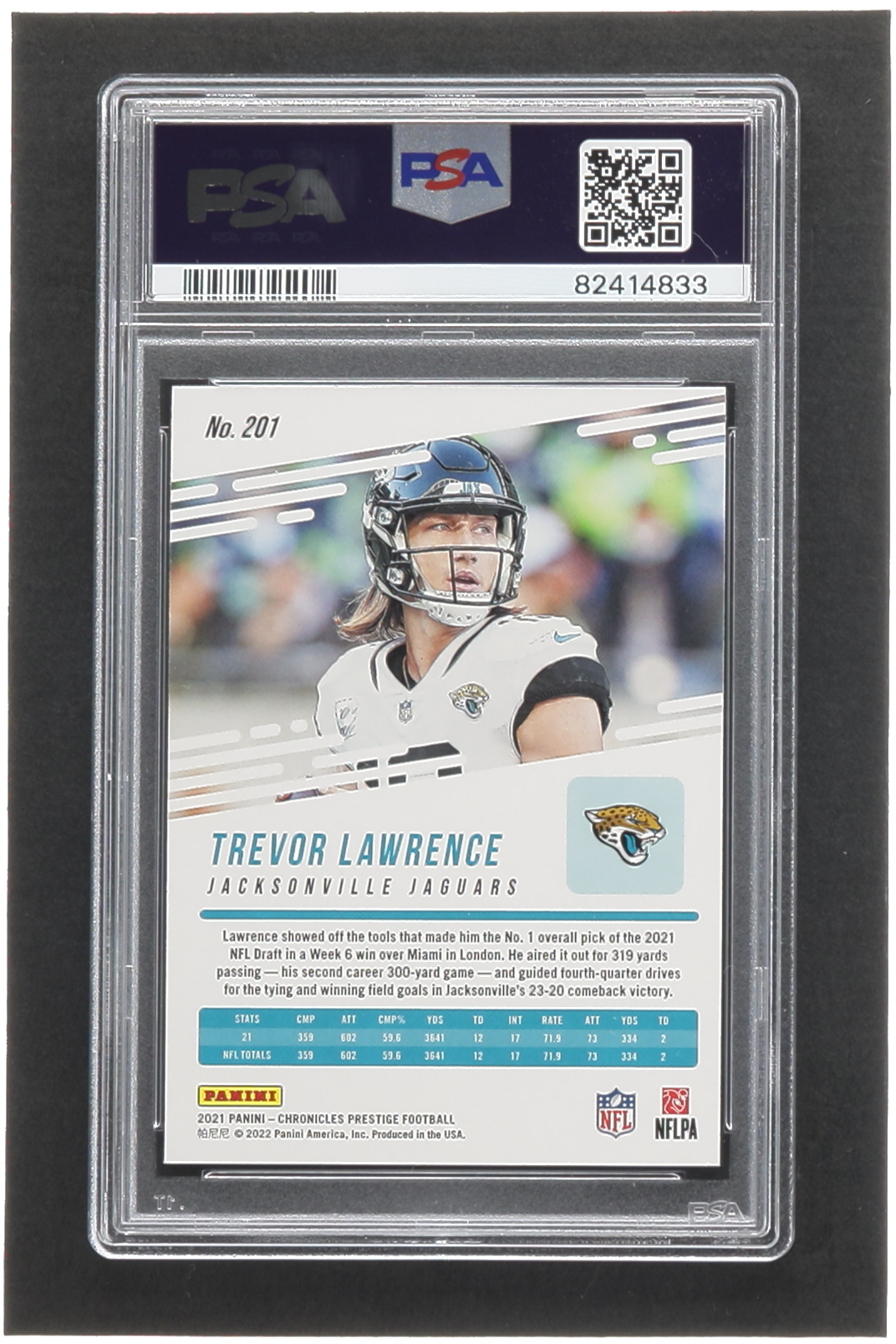 Trevor Lawrence 2021 Panini Chronicles Prestige Rookies Update #201 RC (PSA 10) at PristineAuction.com Trevor Lawrence 2021 Panini Chronicles Prestige Rookies Update #201 RC (PSA 10) at PristineAuction.com
