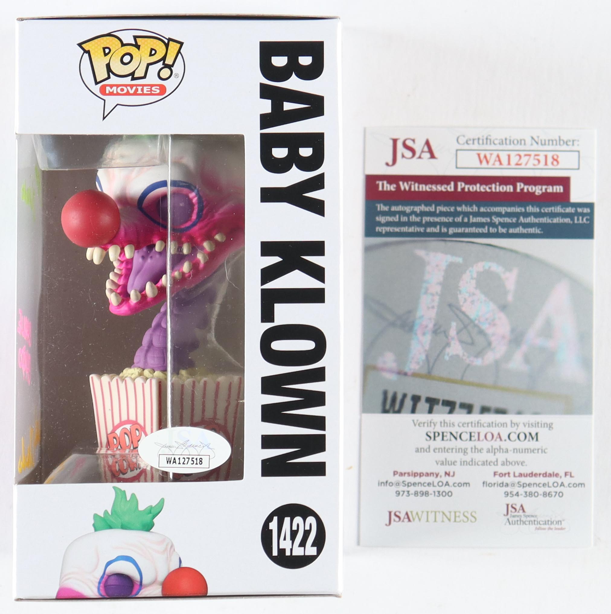 Stephen Chiodo, Charlie Chiodo & Edward Chiodo Signed "Killer Klowns from Outer Space" Baby Klown #1422 Jumbo Funko Pop! Vinyl Figure (JSA) at PristineAuction.com Stephen Chiodo, Charlie Chiodo & Edward Chiodo Signed "Killer Klowns from Outer Space" Baby Klown #1422 Jumbo Funko Pop! Vinyl Figure (JSA) at PristineAuction.com