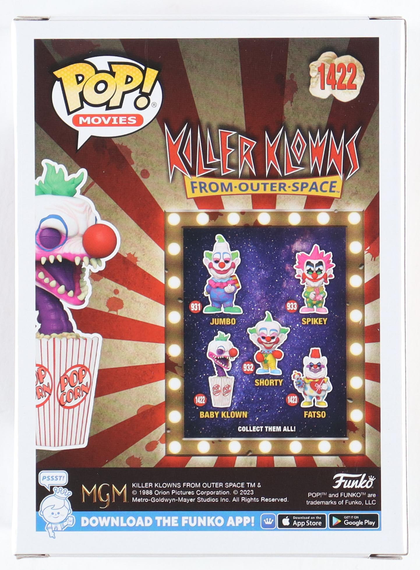 Stephen Chiodo, Charlie Chiodo & Edward Chiodo Signed "Killer Klowns from Outer Space" Baby Klown #1422 Jumbo Funko Pop! Vinyl Figure (JSA) at PristineAuction.com Stephen Chiodo, Charlie Chiodo & Edward Chiodo Signed "Killer Klowns from Outer Space" Baby Klown #1422 Jumbo Funko Pop! Vinyl Figure (JSA) at PristineAuction.com