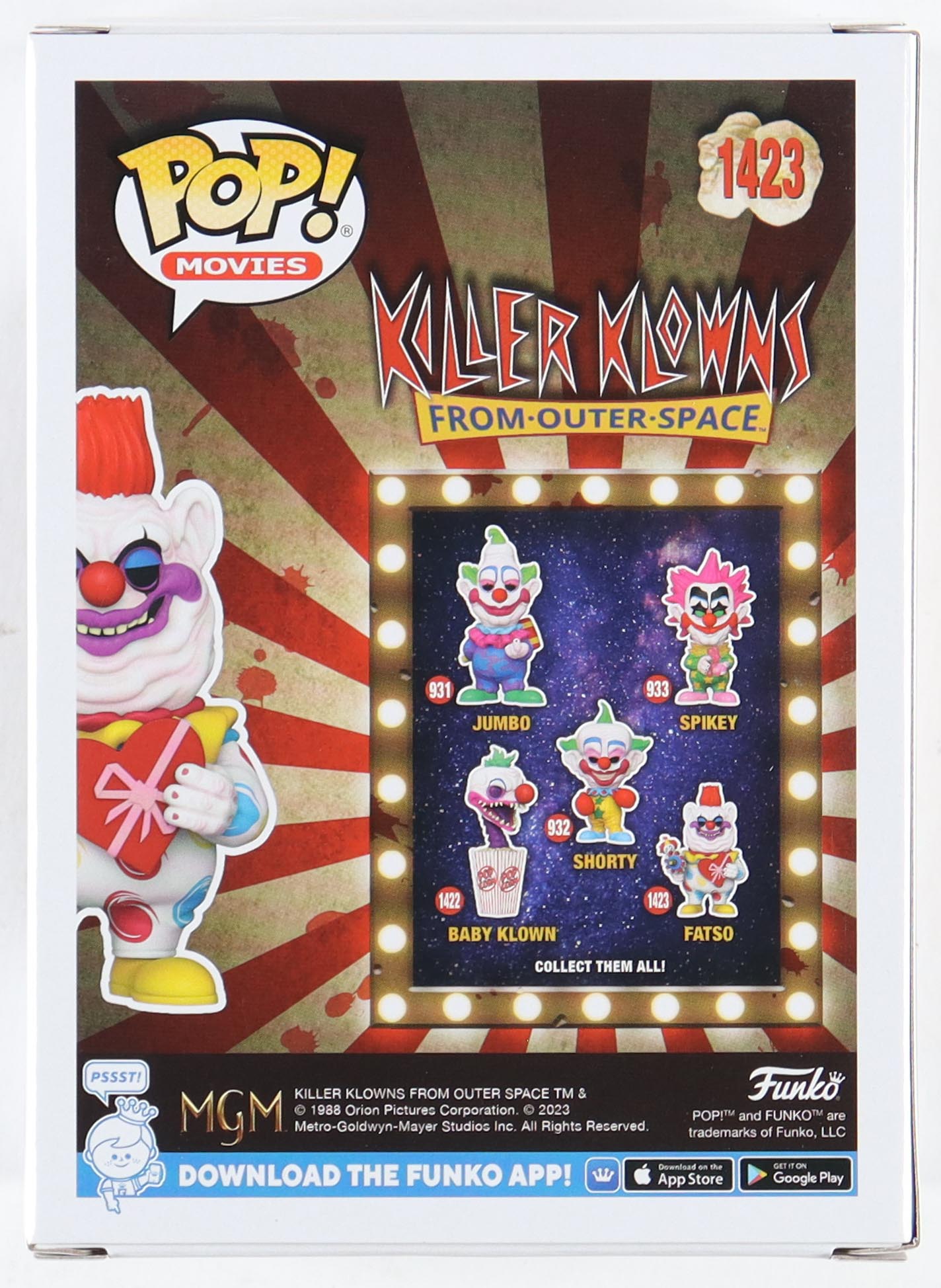 Stephen Chiodo, Charlie Chiodo & Edward Chiodo Signed "Killer Klowns from Outer Space" Baby Klown #1422 Jumbo Funko Pop! Vinyl Figure (JSA) at PristineAuction.com Stephen Chiodo, Charlie Chiodo & Edward Chiodo Signed "Killer Klowns from Outer Space" Baby Klown #1422 Jumbo Funko Pop! Vinyl Figure (JSA) at PristineAuction.com