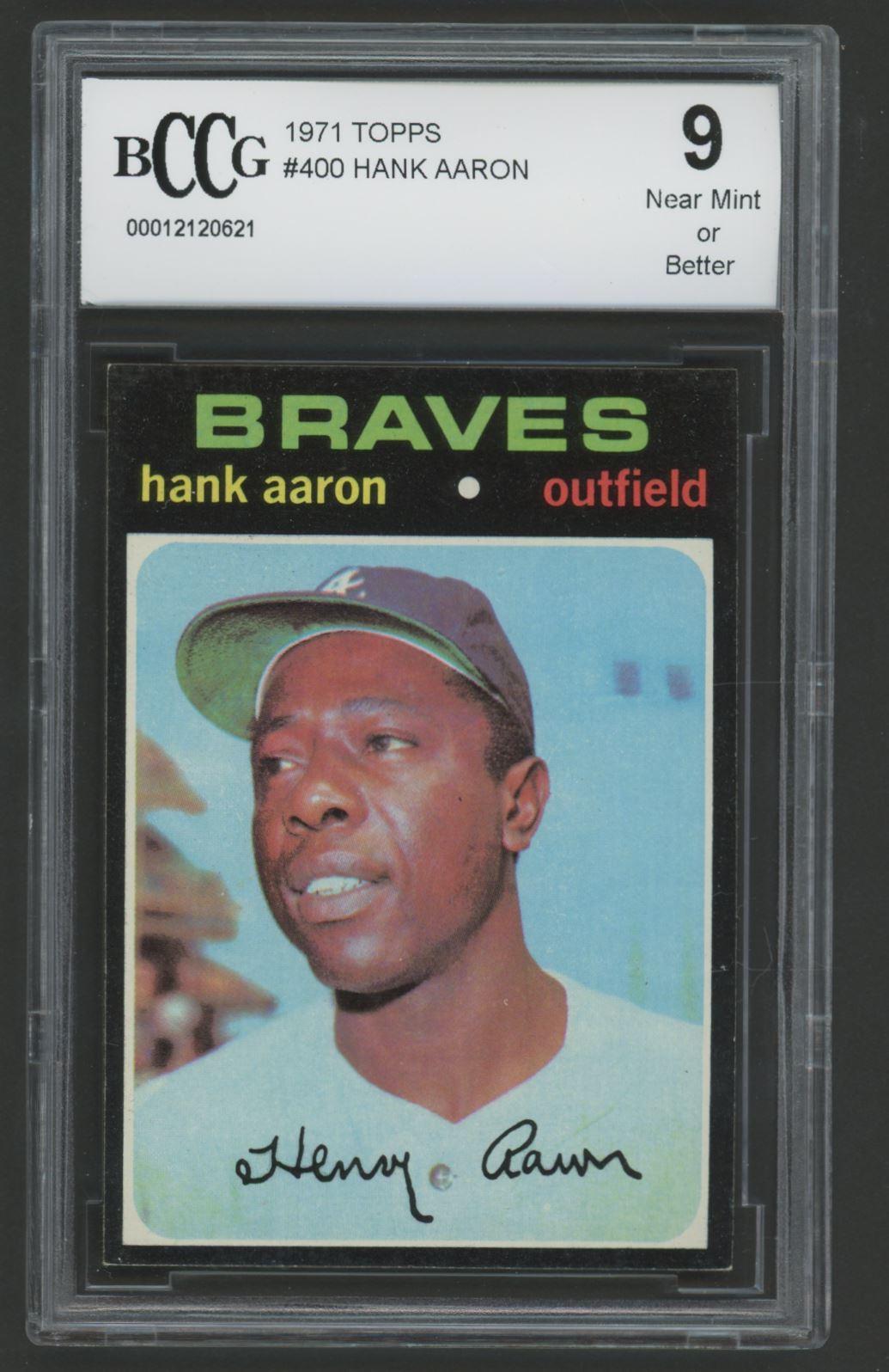 Hank Aaron 1971 Topps #400 (BCCG 9) at PristineAuction.com Hank Aaron 1971 Topps #400 (BCCG 9) at PristineAuction.com