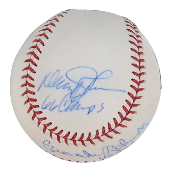 Brooks Robinson & Davey Johnson Signed OML Baseball Inscribed "HOF 83" & "66 Champs" (Steiner & MLB) at PristineAuction.com Brooks Robinson & Davey Johnson Signed OML Baseball Inscribed "HOF 83" & "66 Champs" (Steiner & MLB) at PristineAuction.com