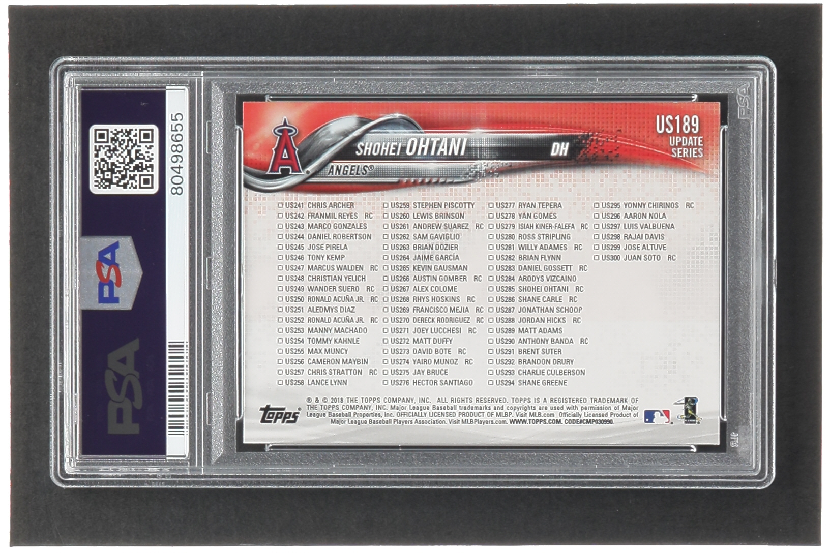 Shohei Ohtani 2018 Topps Update #US189 HL RC (PSA 9) at PristineAuction.com Shohei Ohtani 2018 Topps Update #US189 HL RC (PSA 9) at PristineAuction.com