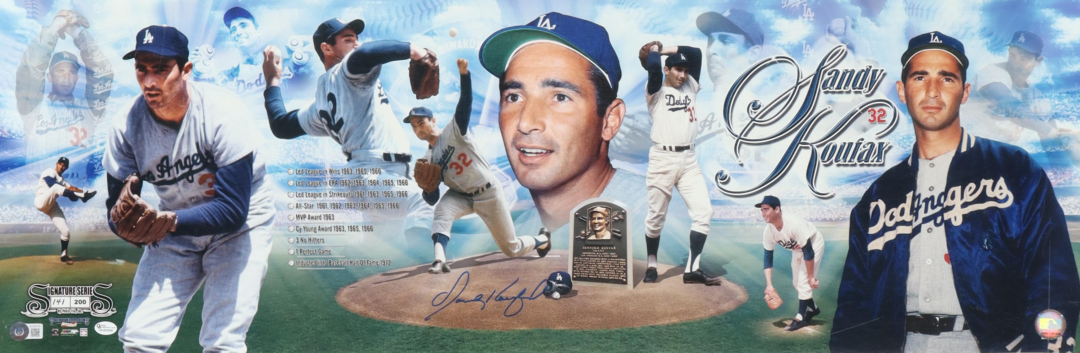 Sandy Koufax Signed Dodgers 12x36 Poster (Beckett) at PristineAuction.com Sandy Koufax Signed Dodgers 12x36 Poster (Beckett) at PristineAuction.com