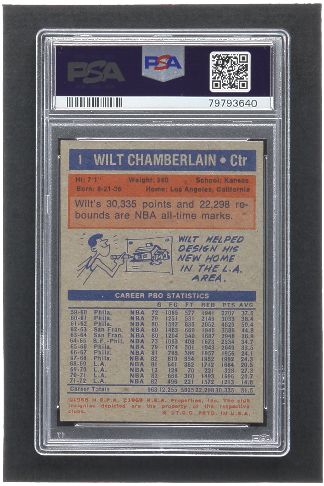 Wilt Chamberlain 1972-73 Topps #1 (PSA 7) at PristineAuction.com Wilt Chamberlain 1972-73 Topps #1 (PSA 7) at PristineAuction.com