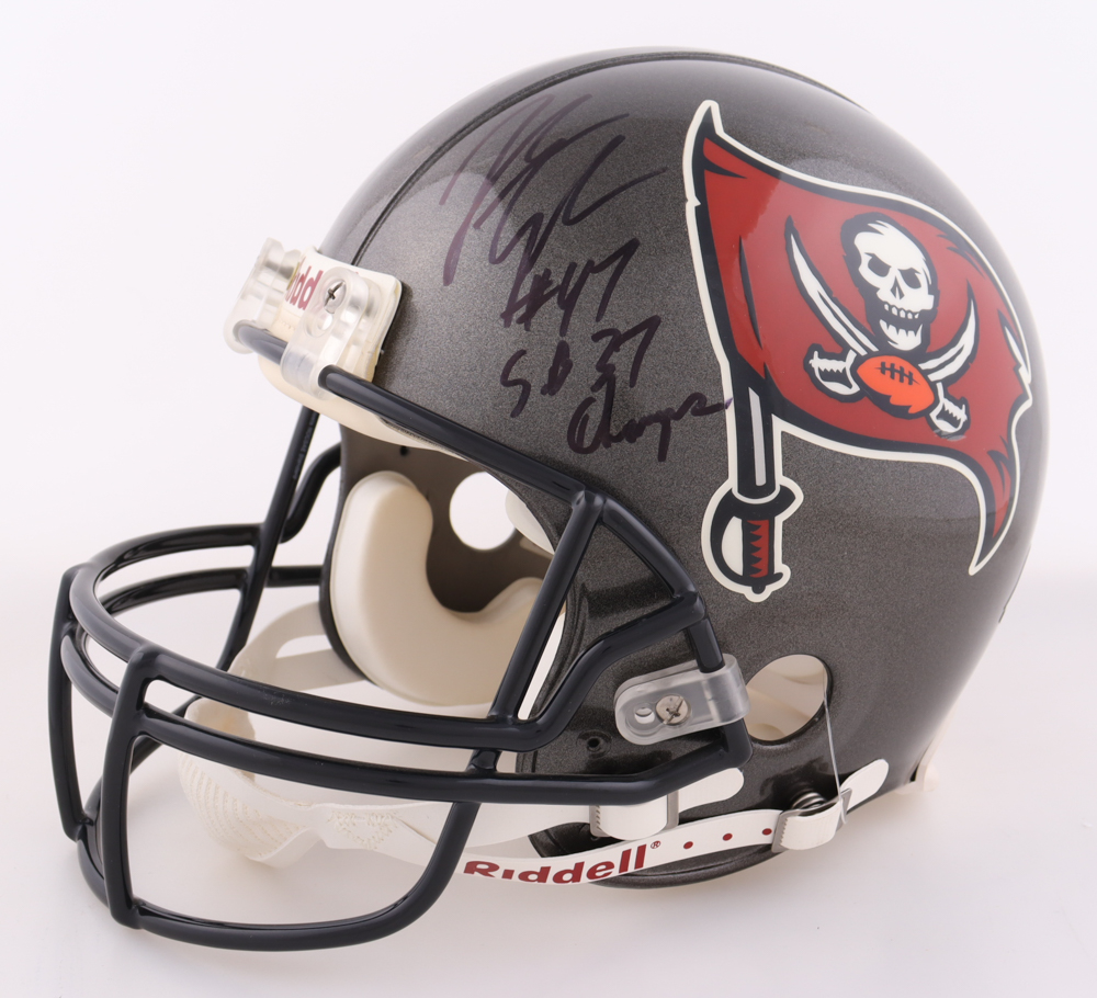 Mike Alstott Signed Buccaneers Full-Size Speed Helmet Inscribed "SB 37 Champs!" (Beckett) at PristineAuction.com Mike Alstott Signed Buccaneers Full-Size Speed Helmet Inscribed "SB 37 Champs!" (Beckett) at PristineAuction.com