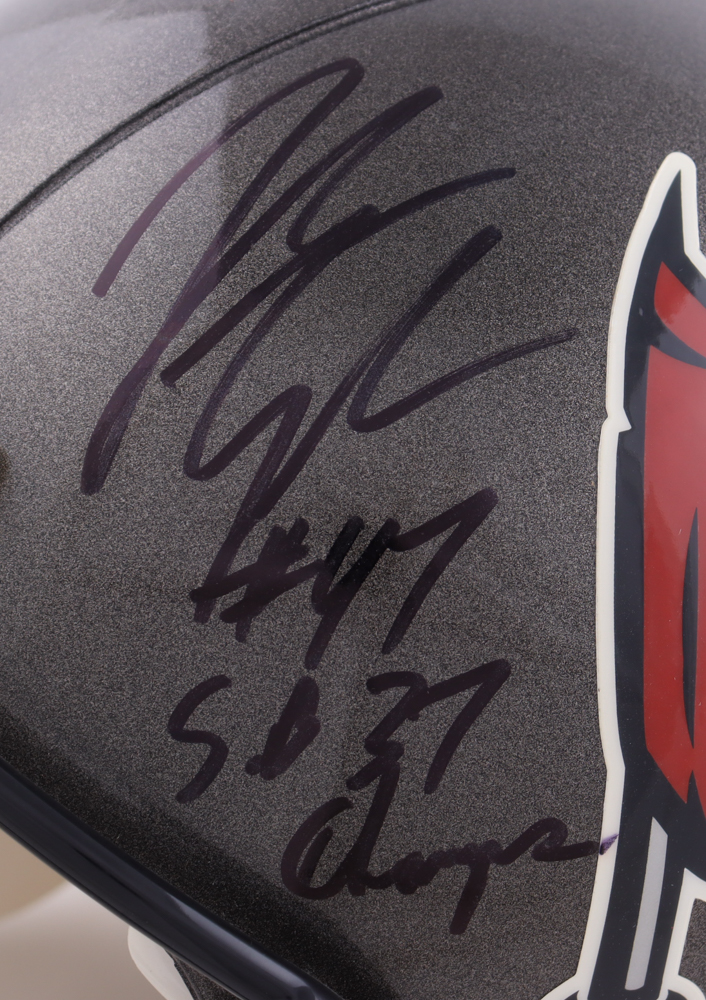 Mike Alstott Signed Buccaneers Full-Size Speed Helmet Inscribed "SB 37 Champs!" (Beckett) at PristineAuction.com Mike Alstott Signed Buccaneers Full-Size Speed Helmet Inscribed "SB 37 Champs!" (Beckett) at PristineAuction.com