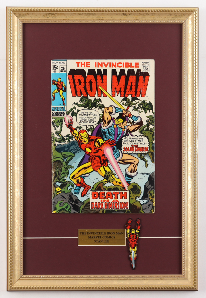 1970 Iron Man 26 Custom Framed Marvel Comic Book With Iron Man 1970-iron-man-26-custom-framed-marvel-comic-book-with-iron-man