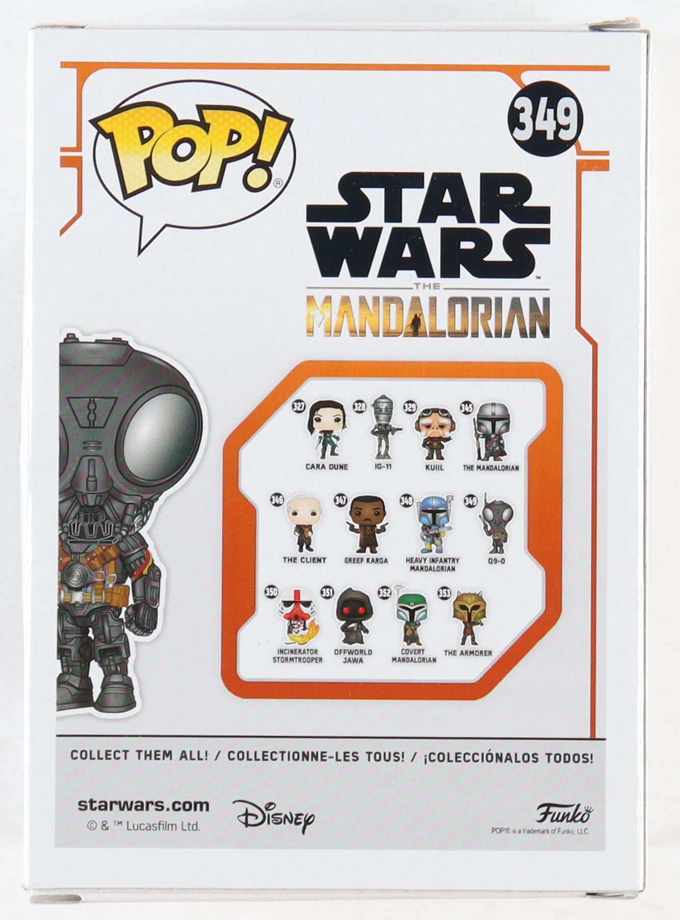 Chris Bartlett Signed Q9-0 "Star Wars: The Mandalorian" #349 Funko Pop! Vinyl Bobble-Head Figure Inscribed "Zero" (JSA) at PristineAuction.com Chris Bartlett Signed Q9-0 "Star Wars: The Mandalorian" #349 Funko Pop! Vinyl Bobble-Head Figure Inscribed "Zero" (JSA) at PristineAuction.com