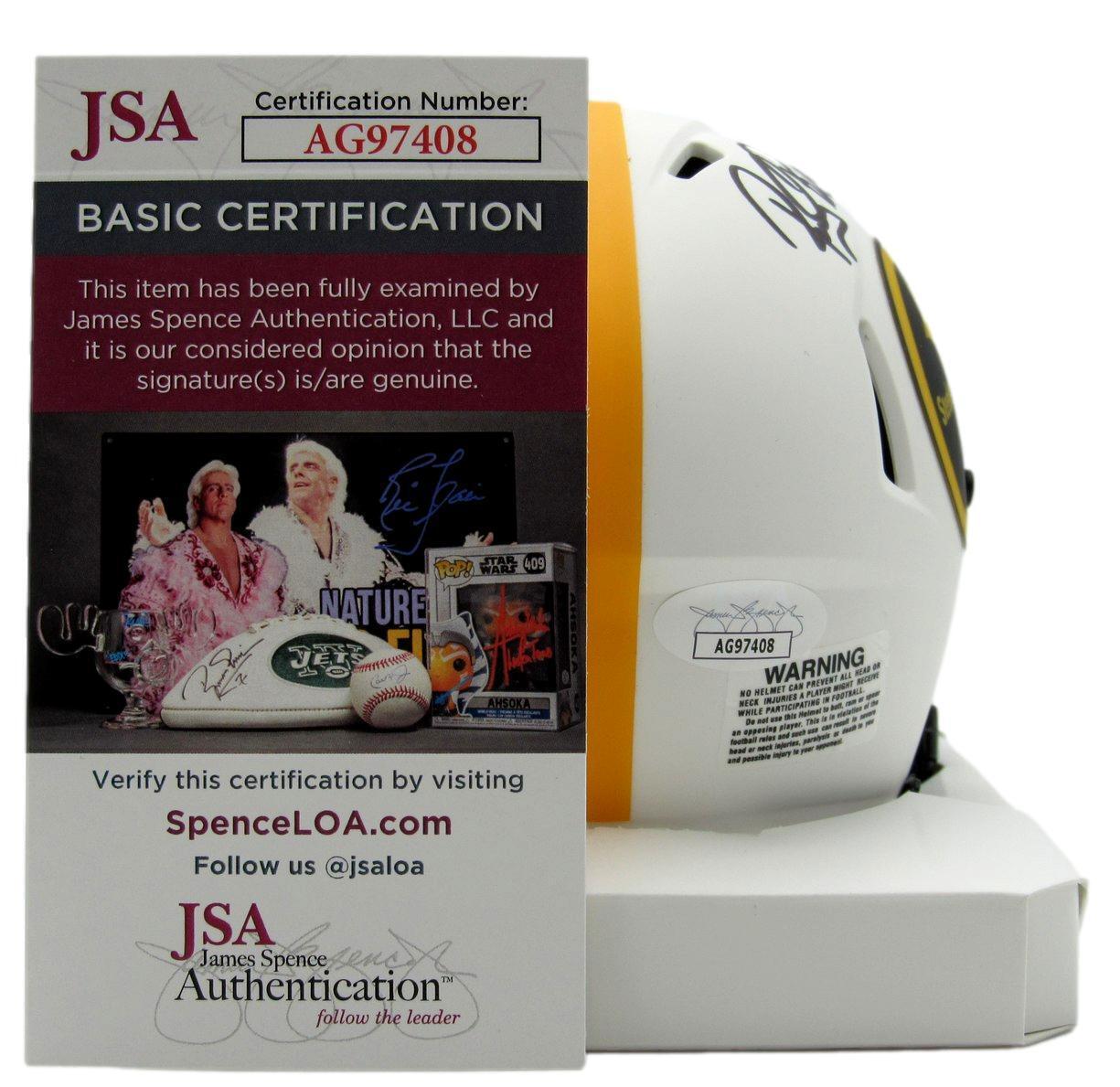 Rocky Bleier Signed Steelers Lunar Eclipse Alternate Speed Mini Helmet Inscribed "4X SB Champs" (JSA) at PristineAuction.com Rocky Bleier Signed Steelers Lunar Eclipse Alternate Speed Mini Helmet Inscribed "4X SB Champs" (JSA) at PristineAuction.com