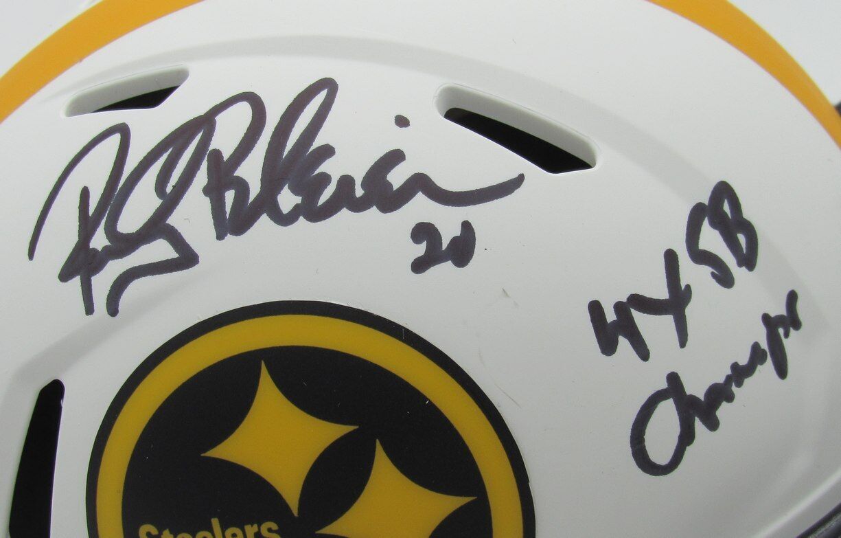 Rocky Bleier Signed Steelers Lunar Eclipse Alternate Speed Mini Helmet Inscribed "4X SB Champs" (JSA) at PristineAuction.com Rocky Bleier Signed Steelers Lunar Eclipse Alternate Speed Mini Helmet Inscribed "4X SB Champs" (JSA) at PristineAuction.com