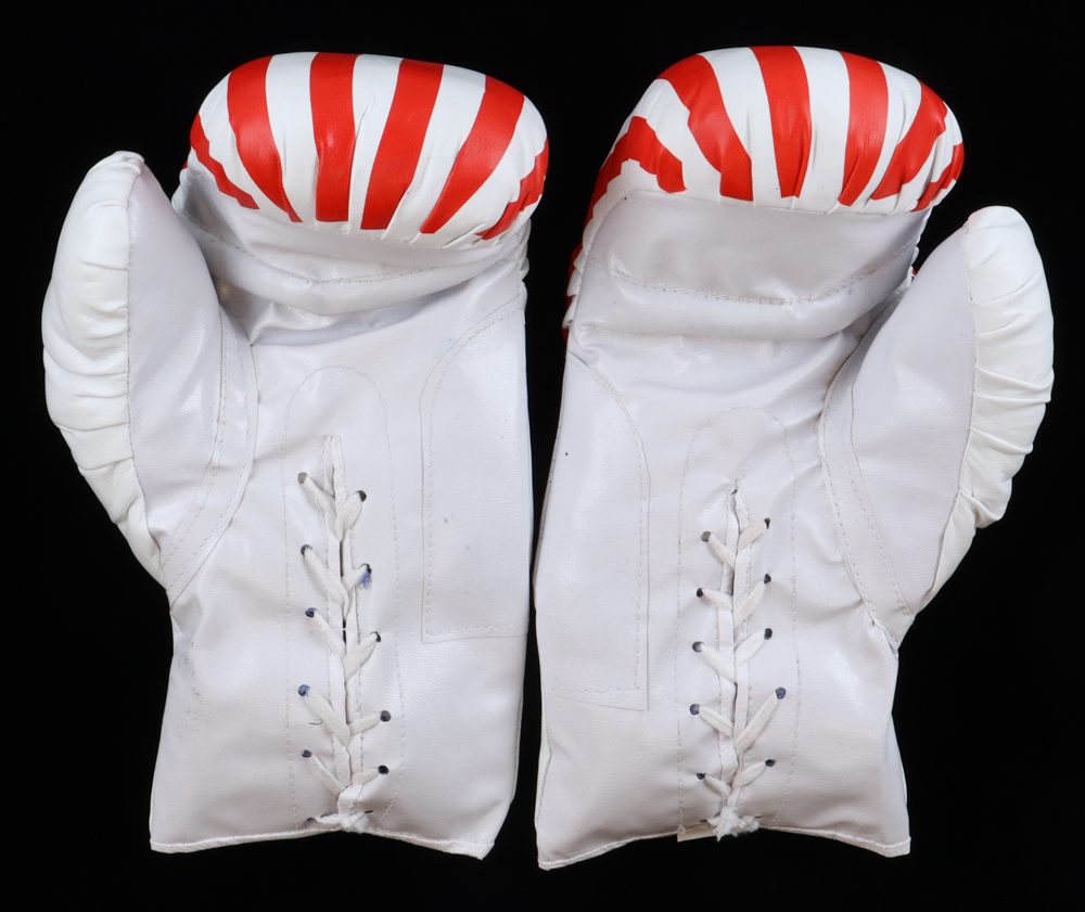 Mike Tyson Signed Set of (2) USA Red, White & Blue Boxing Glove (Tyson) at PristineAuction.com Mike Tyson Signed Set of (2) USA Red, White & Blue Boxing Glove (Tyson) at PristineAuction.com