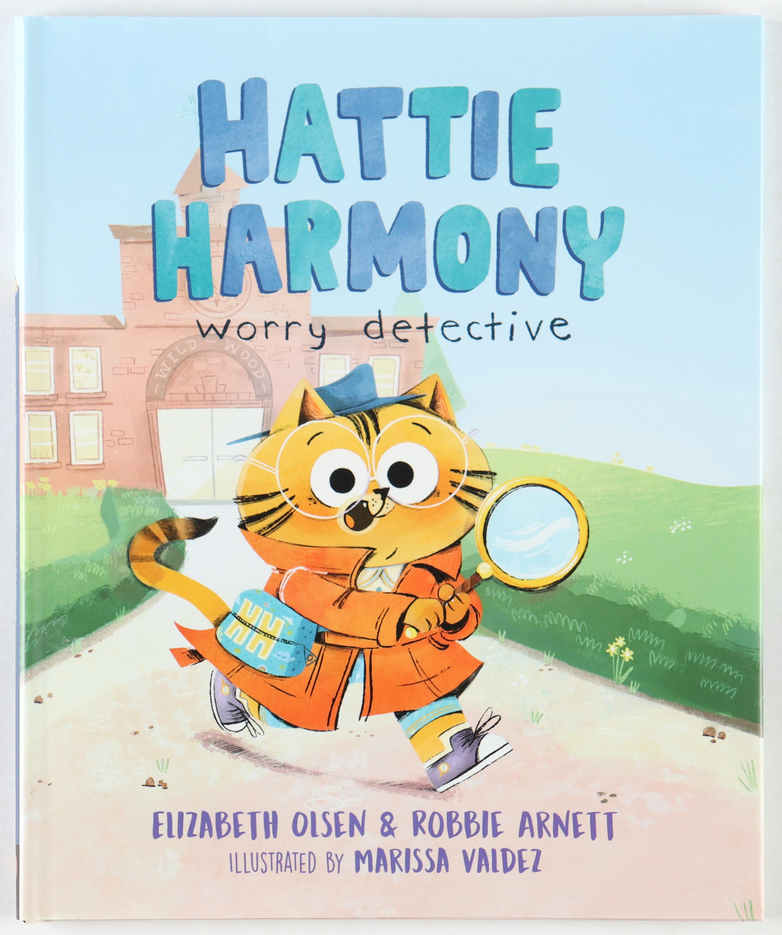 Elizabeth Olsen & Robbie Arnett Signed "Hattie Harmony: Worry Detective" Hardcover Book (JSA) at PristineAuction.com Elizabeth Olsen & Robbie Arnett Signed "Hattie Harmony: Worry Detective" Hardcover Book (JSA) at PristineAuction.com