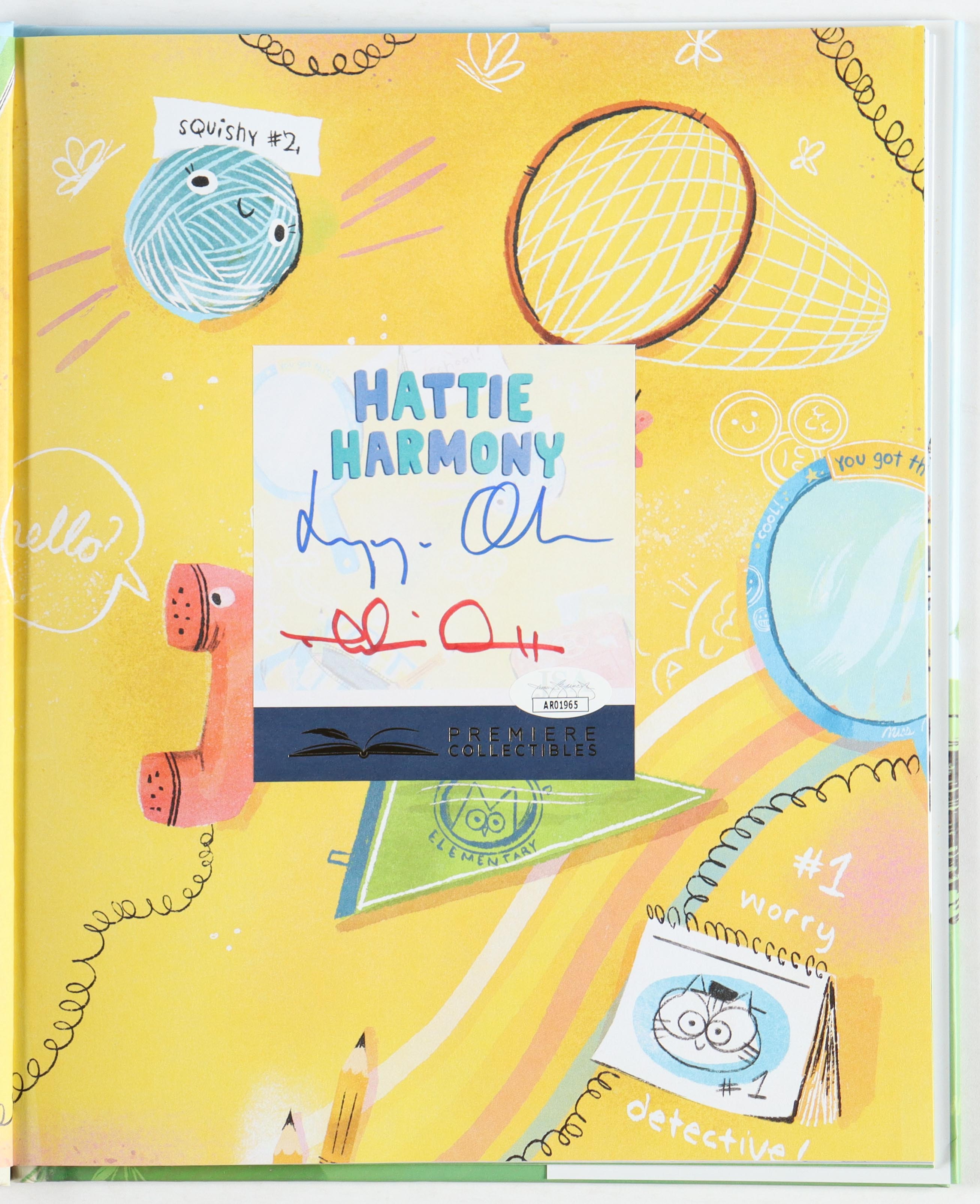 Elizabeth Olsen & Robbie Arnett Signed "Hattie Harmony: Worry Detective" Hardcover Book (JSA) at PristineAuction.com Elizabeth Olsen & Robbie Arnett Signed "Hattie Harmony: Worry Detective" Hardcover Book (JSA) at PristineAuction.com