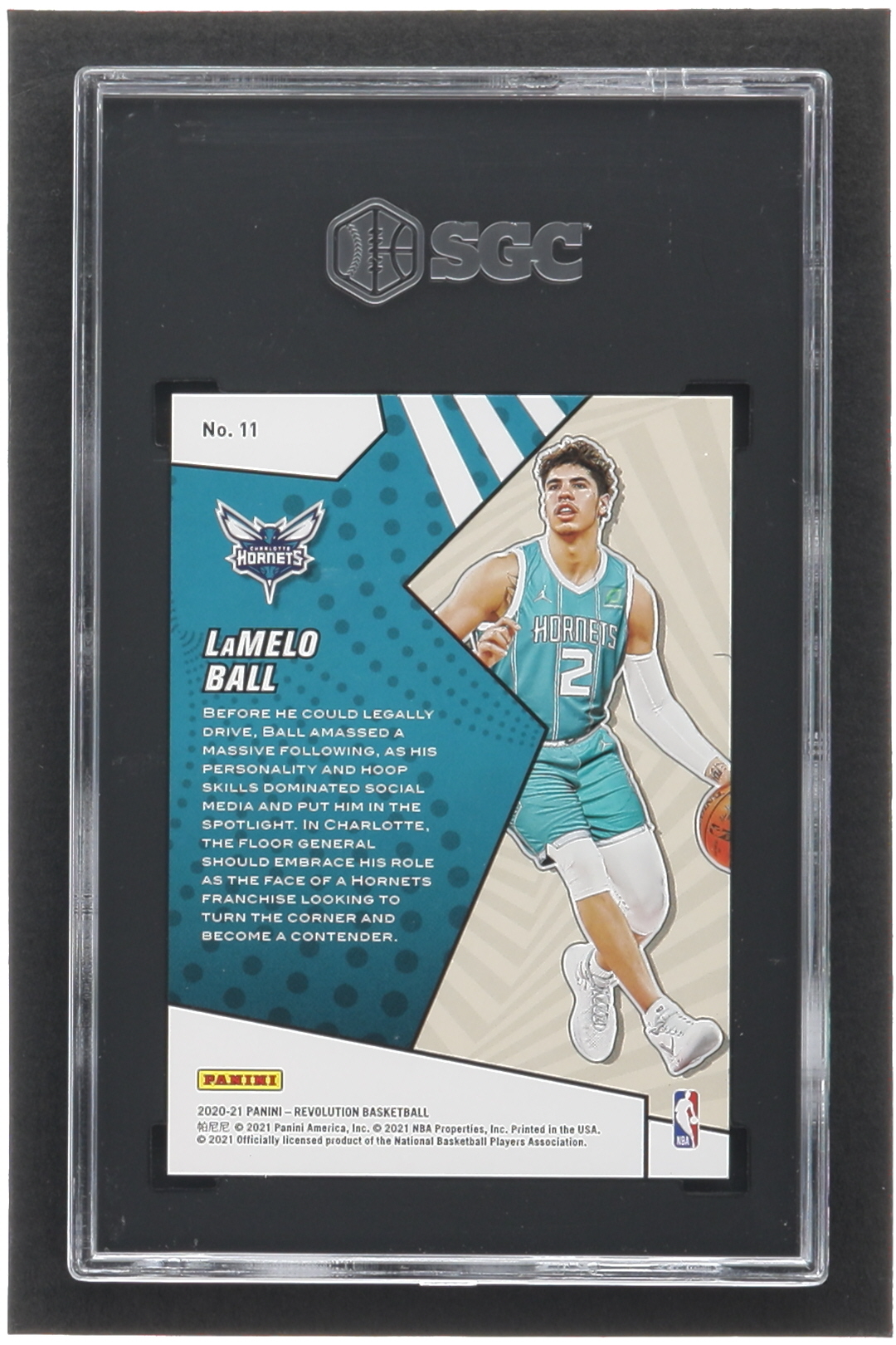 LaMelo Ball 2020-21 Panini Revolution Rookie Revolution #11 RC (SGC 9.5) at PristineAuction.com LaMelo Ball 2020-21 Panini Revolution Rookie Revolution #11 RC (SGC 9.5) at PristineAuction.com