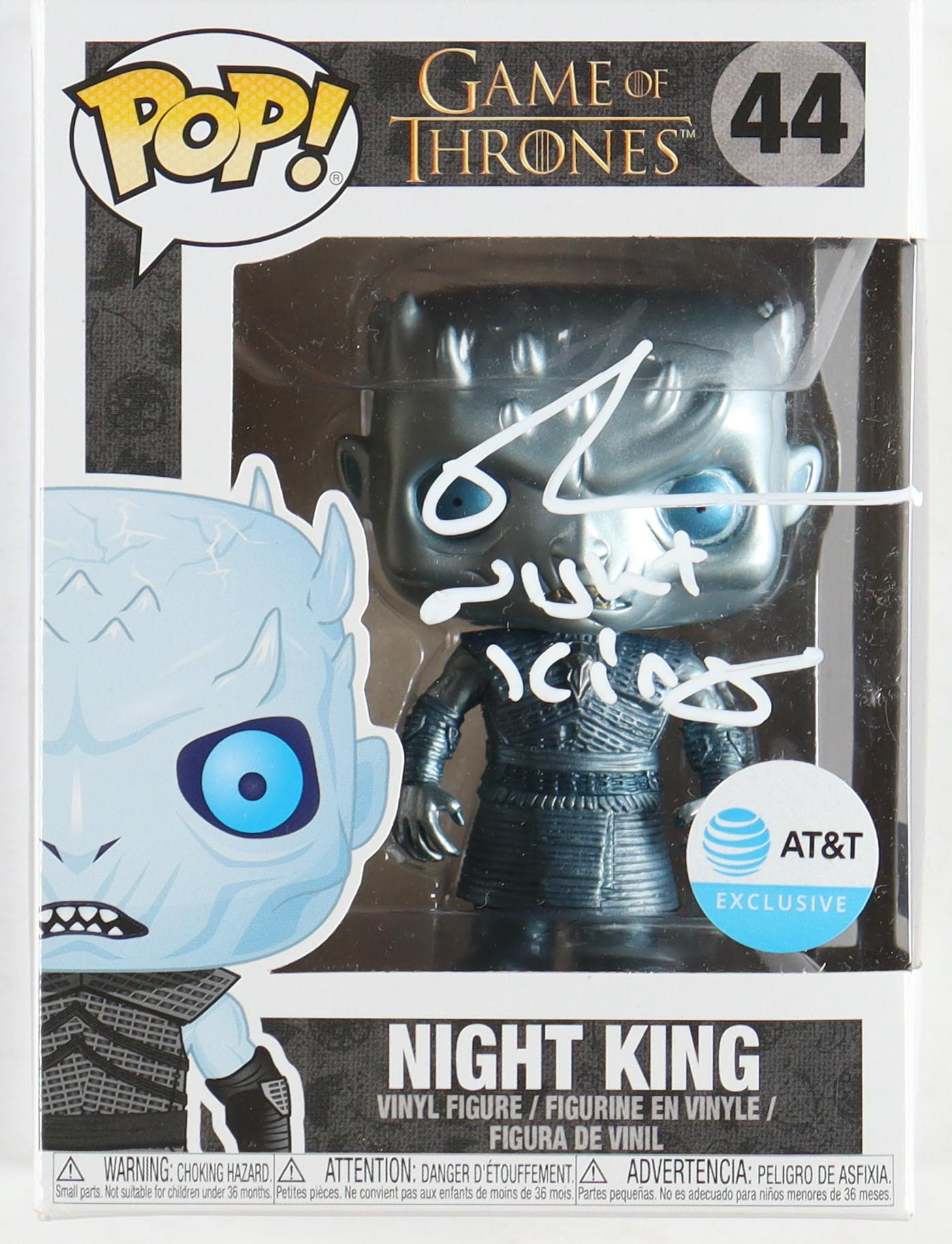 Richard Brake Signed "Game of Thrones" #44 Night King Funko Pop! Vinyl Figure Inscribed "Night King" (Beckett) at PristineAuction.com Richard Brake Signed "Game of Thrones" #44 Night King Funko Pop! Vinyl Figure Inscribed "Night King" (Beckett) at PristineAuction.com