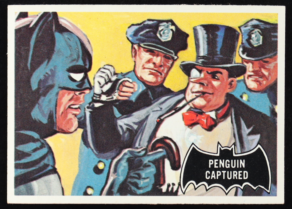 Penguin Captured 1966 Topps Batman Black Bat #24 at PristineAuction.com Penguin Captured 1966 Topps Batman Black Bat #24 at PristineAuction.com