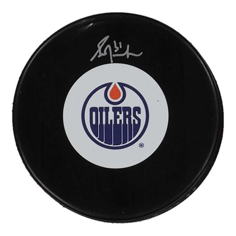 Grant Fuhr Signed Oilers Logo Hockey Puck (COJO) at PristineAuction.com Grant Fuhr Signed Oilers Logo Hockey Puck (COJO) at PristineAuction.com