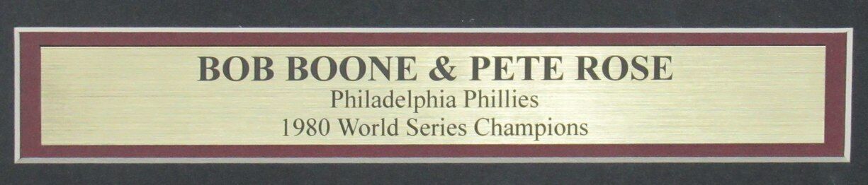 Pete Rose & Bob Boone Signed Phillies Custom Framed Photo (JSA) at PristineAuction.com Pete Rose & Bob Boone Signed Phillies Custom Framed Photo (JSA) at PristineAuction.com