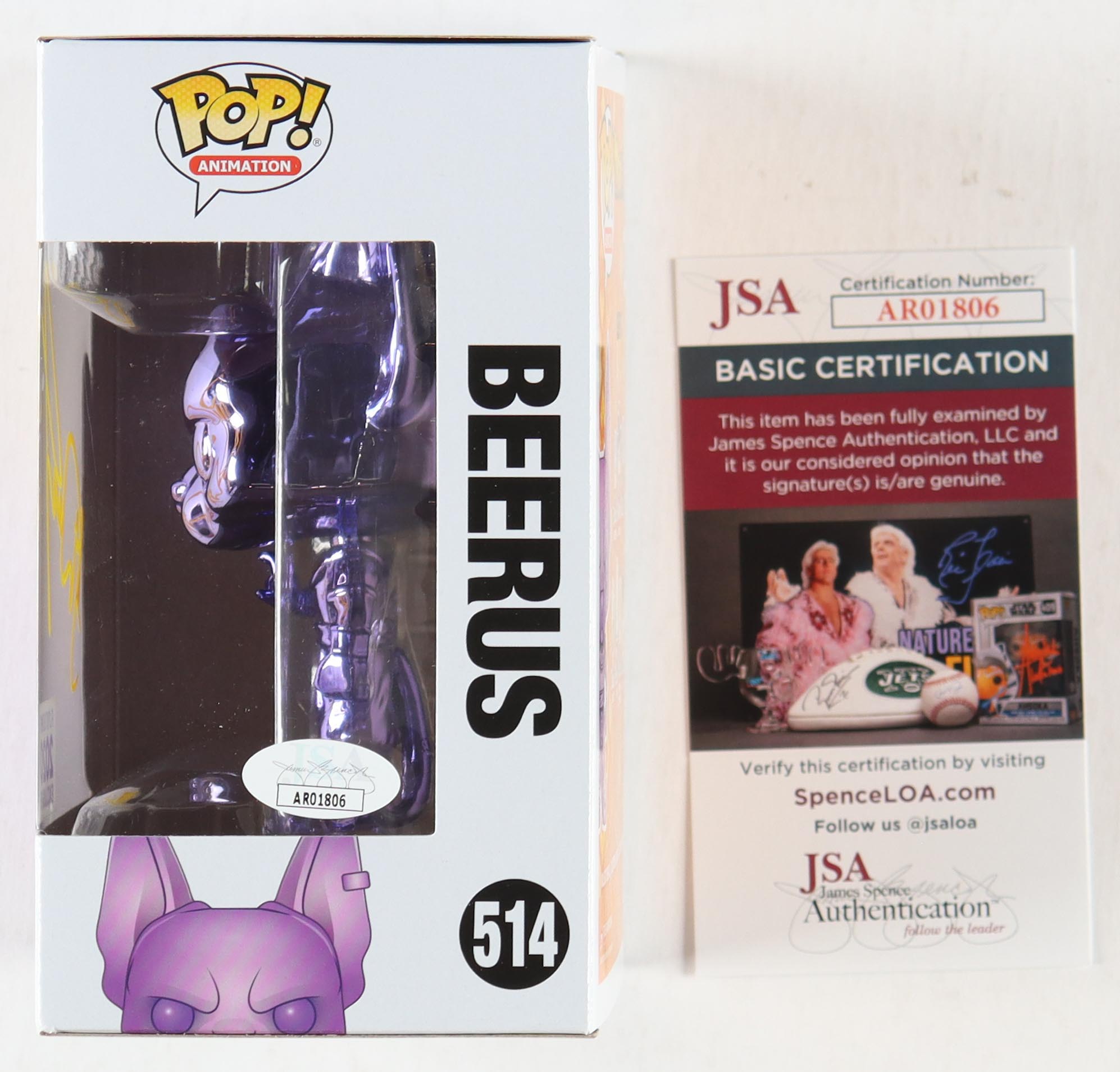 Jason Douglas Signed "Dragonball Super" #514 Beerus Funko Pop! Vinyl Figure (JSA) at PristineAuction.com Jason Douglas Signed "Dragonball Super" #514 Beerus Funko Pop! Vinyl Figure (JSA) at PristineAuction.com
