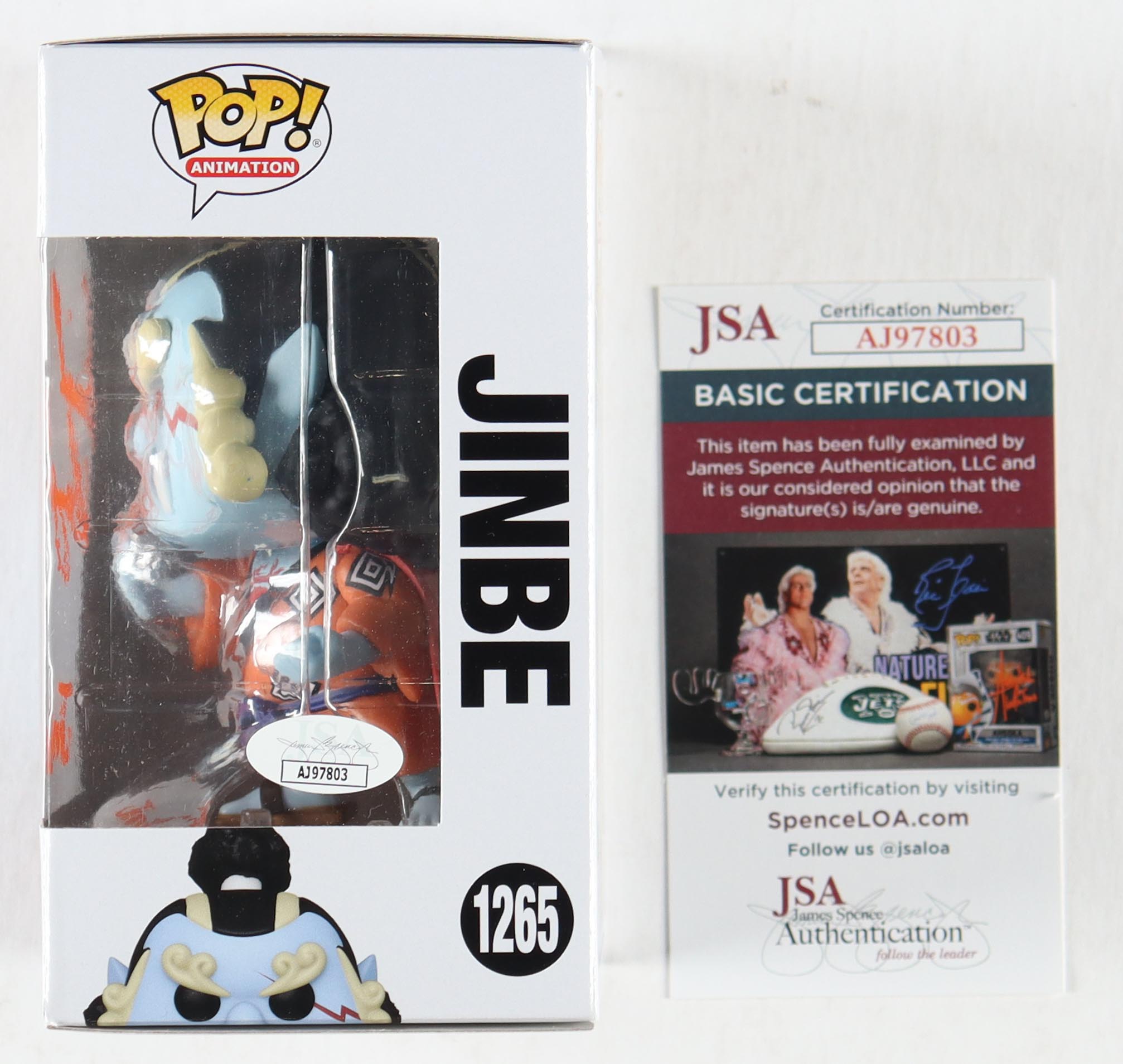 Daniel Baugh Signed "One Piece" #1265 Jinbe Funko Pop! Vinyl Figure Inscribed "'Jinbe'" (JSA) at PristineAuction.com Daniel Baugh Signed "One Piece" #1265 Jinbe Funko Pop! Vinyl Figure Inscribed "'Jinbe'" (JSA) at PristineAuction.com