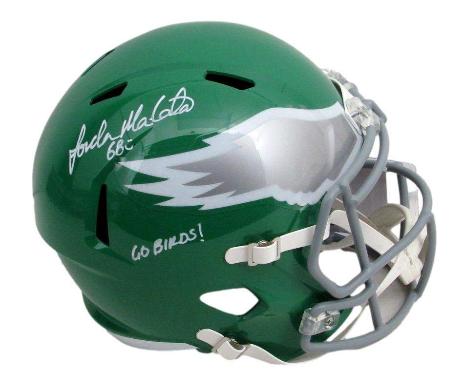 Jordan Mailata Signed Eagles Full-Size Throwback Speed Helmet Inscribed "Go Birds!" (JSA) at PristineAuction.com Jordan Mailata Signed Eagles Full-Size Throwback Speed Helmet Inscribed "Go Birds!" (JSA) at PristineAuction.com